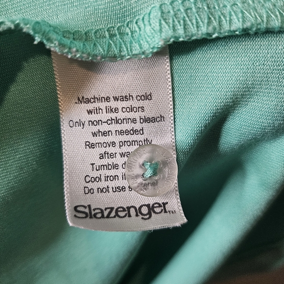 Men's Aqua Green Short Sleeve Polo Relaxed Stretch Fit Shirt Golf Bowling L - Picture 7 of 11